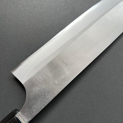 Gyuto knife, Aogami 2 carbon steel with stainless steel cladding, nashiji finish - Gihei