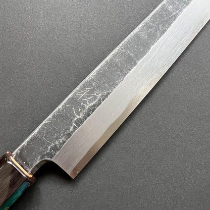 Yanagiba knife, Aogami 2, Kuoruchi Tsuchime finish - Hatsukokoro Shirasagi