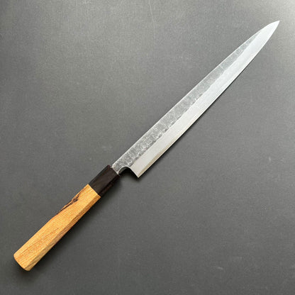 Yanagiba knife, Aogami 2, Kuoruchi Tsuchime finish - Hatsukokoro Shirasagi