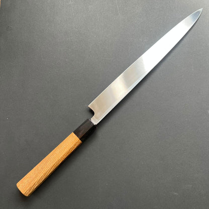 Yanagiba knife, Aogami 2, Kuoruchi Tsuchime finish - Hatsukokoro Shirasagi
