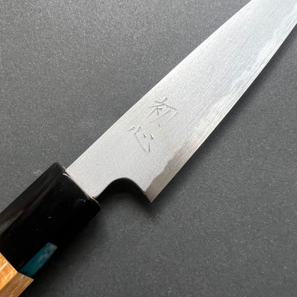 Petty knife, Shirogami 2 with iron cladding, Kasumi finish, Shirahama range - Hatsukokoro