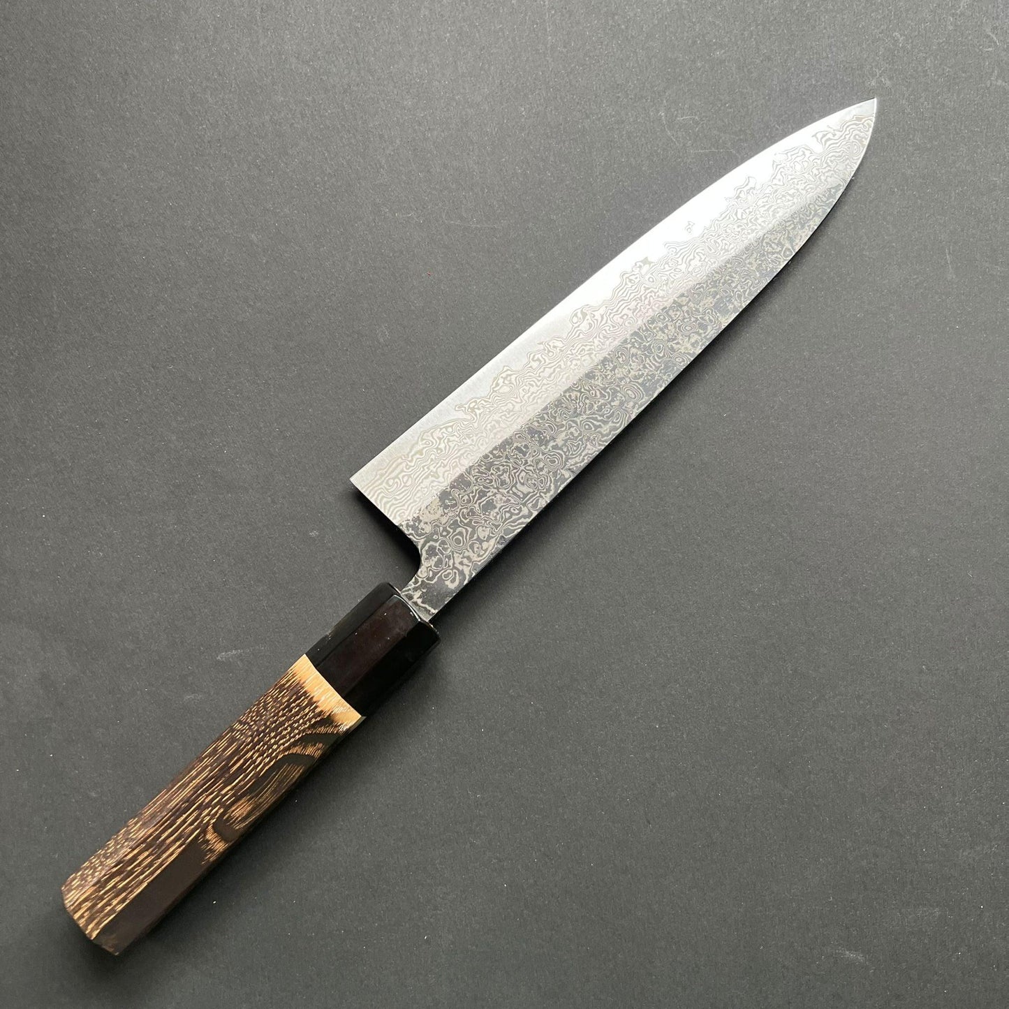 Gyuto knife, SKD tool steel, Black Damascus finish - Yoshikane