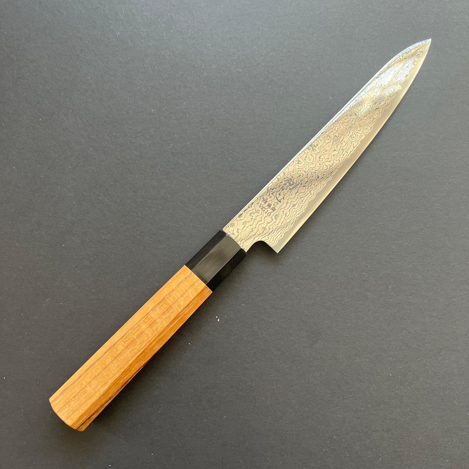 Petty knife, VG10 stainless steel, Damascus finish, Kurozome range - Hatsukokoro