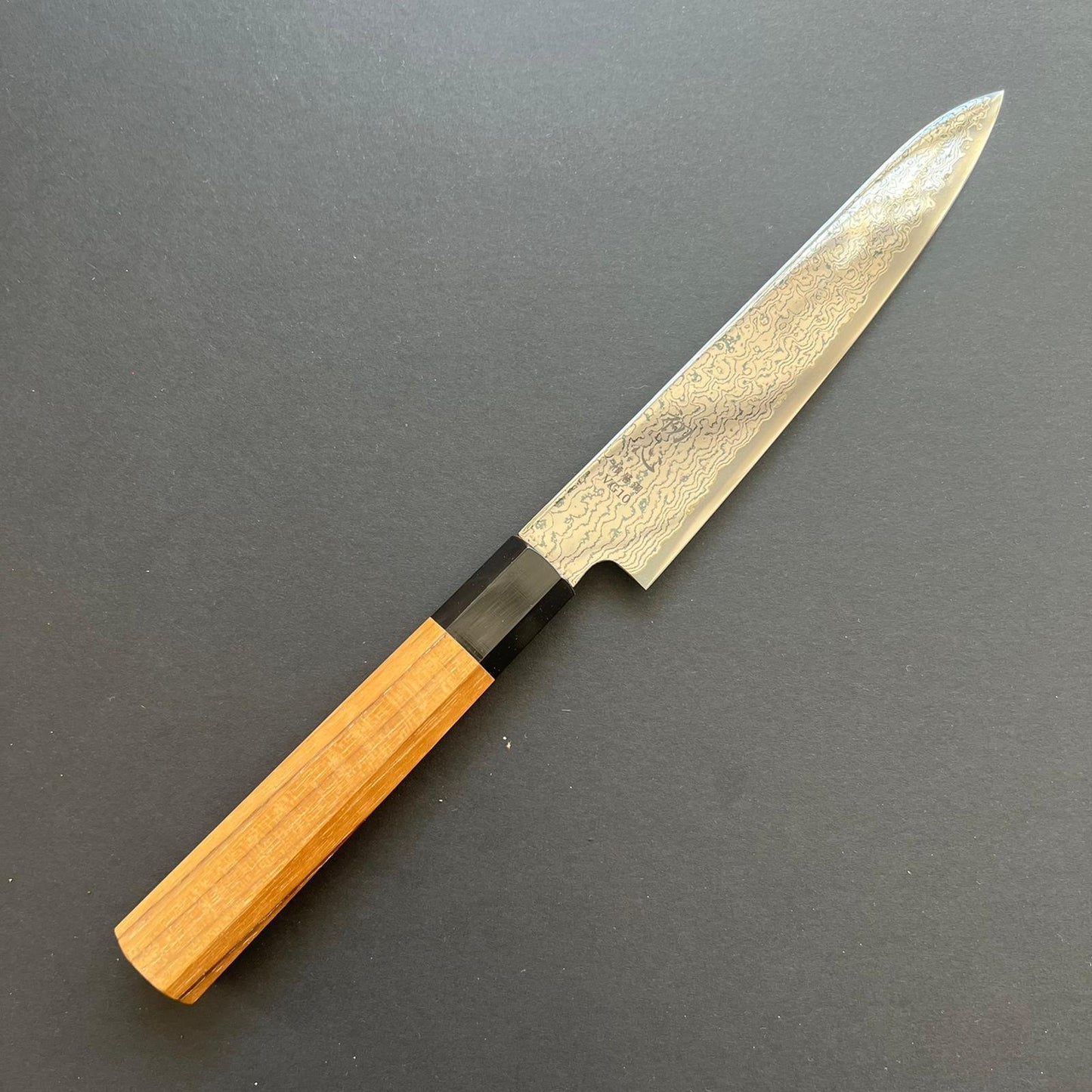 Petty knife, VG10 stainless steel, Damascus finish, Kurozome range - Hatsukokoro
