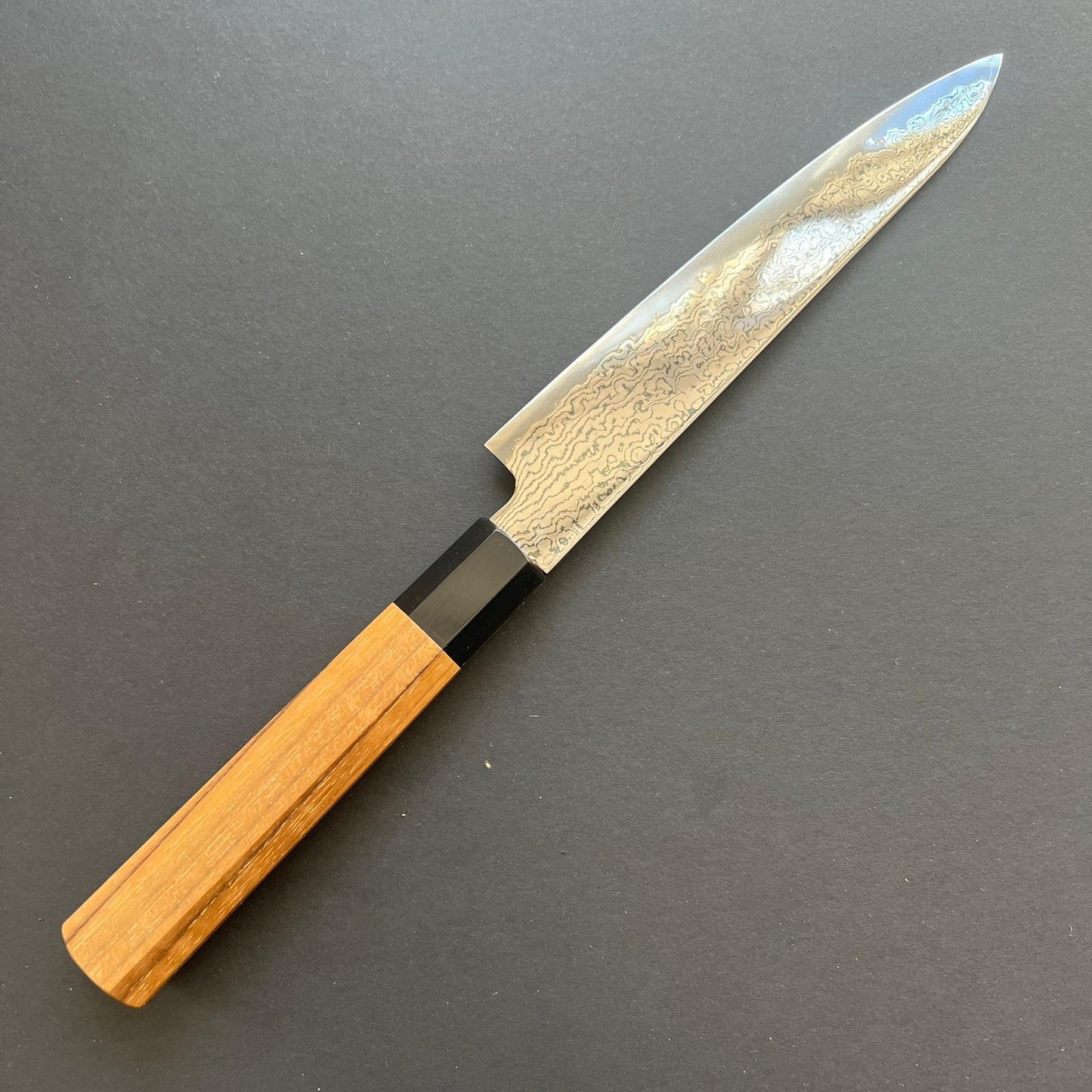 Petty knife, VG10 stainless steel, Damascus finish, Kurozome range - Hatsukokoro