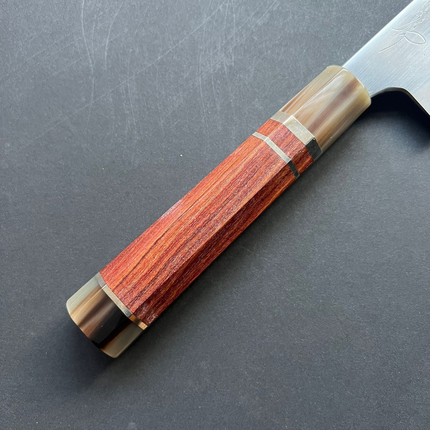 Gyuto knife, Shirogami 2 with Iron Cladding, forge welded Hon-SanMai series - Naoki Mazaki