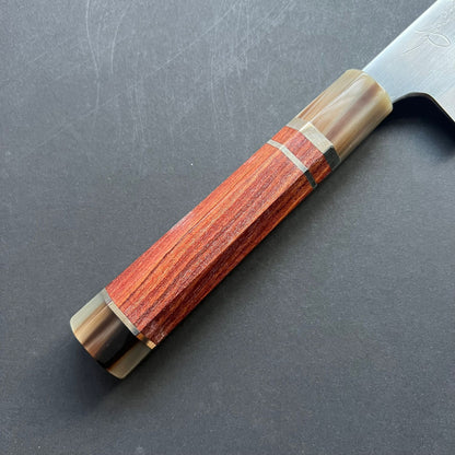 Gyuto knife, Shirogami 2 with Iron Cladding, forge welded Hon-SanMai series - Naoki Mazaki
