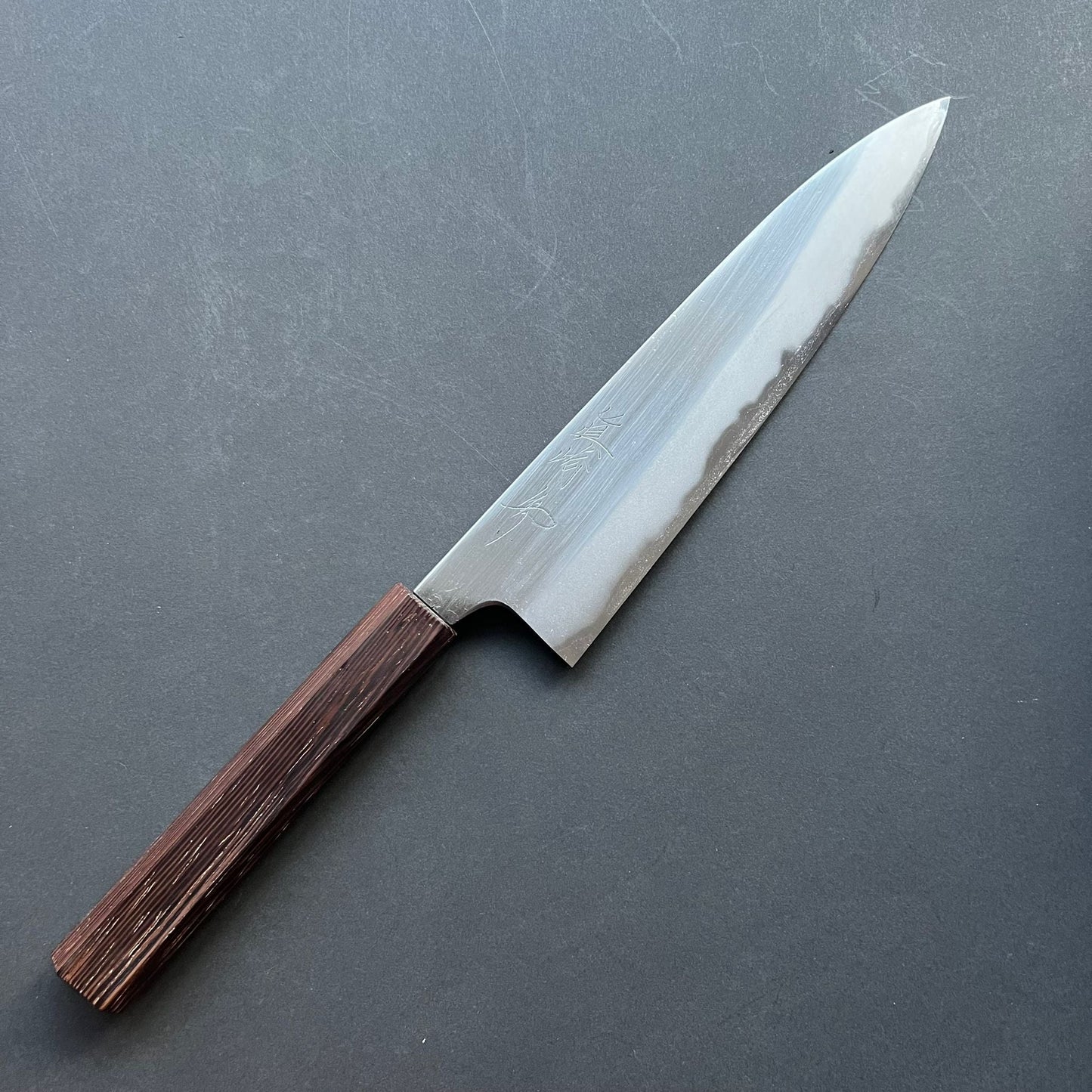 Gyuto knife, Shirogami 2 with Iron Cladding, forge welded Hon-SanMai series - Naoki Mazaki
