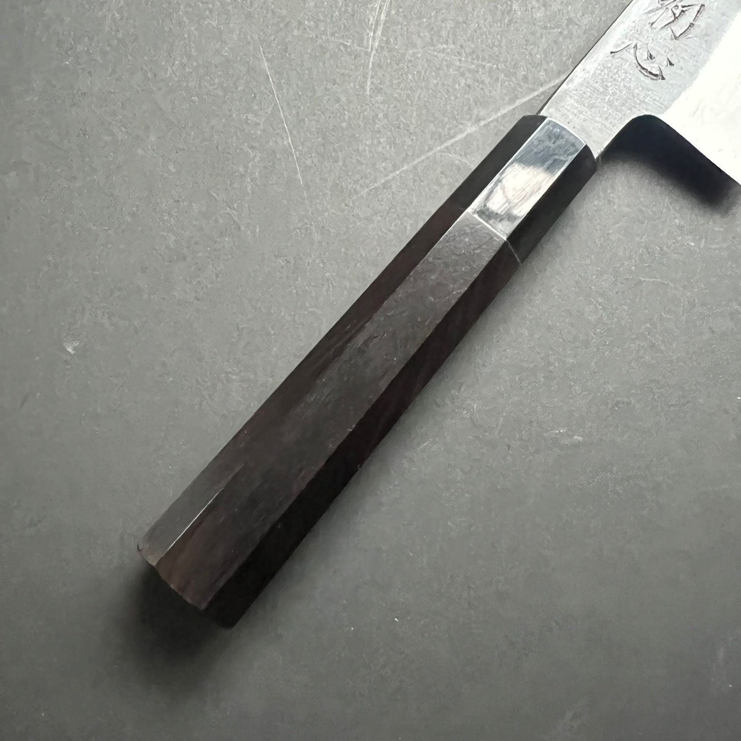 Kiritsuke Gyuto knife, Aogami 1 carbon steel with iron cladding, Kurouchi finish, Yoake range - Hatsukokoro