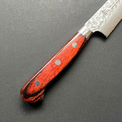 Petty knife, VG10 stainless steel, Damascus Tsuchime finish - Sakai Takayuki
