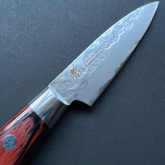 Petty knife, VG10 stainless steel, Damascus Tsuchime finish - Sakai Takayuki