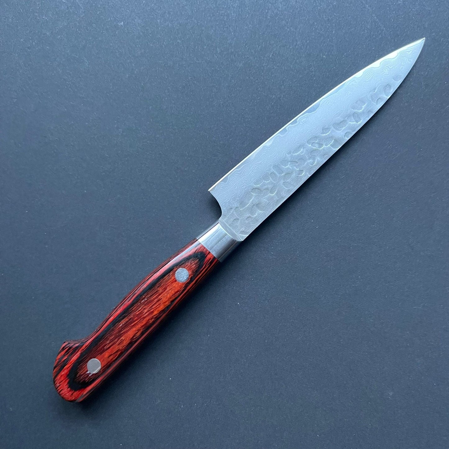 Petty knife, VG10 stainless steel, Damascus Tsuchime finish - Sakai Takayuki
