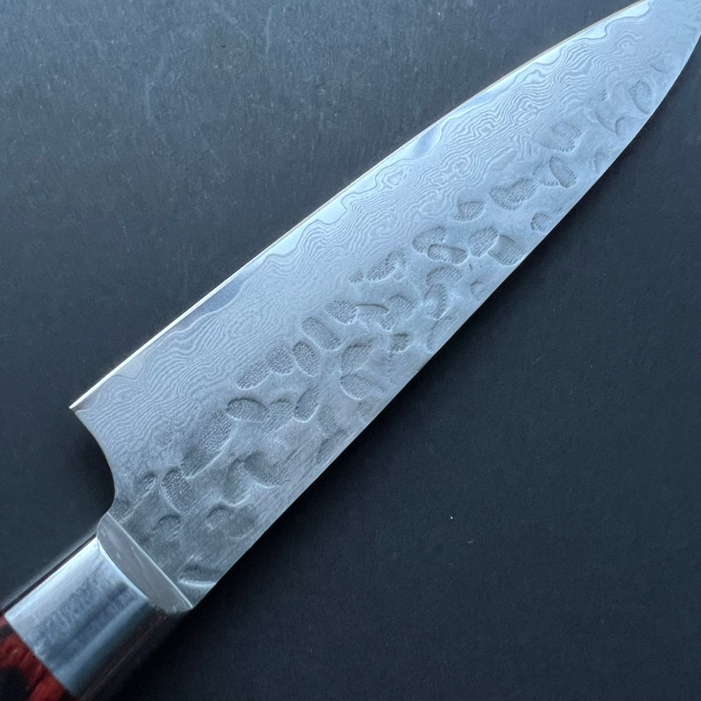 Petty knife, VG10 stainless steel, Damascus Tsuchime finish - Sakai Takayuki