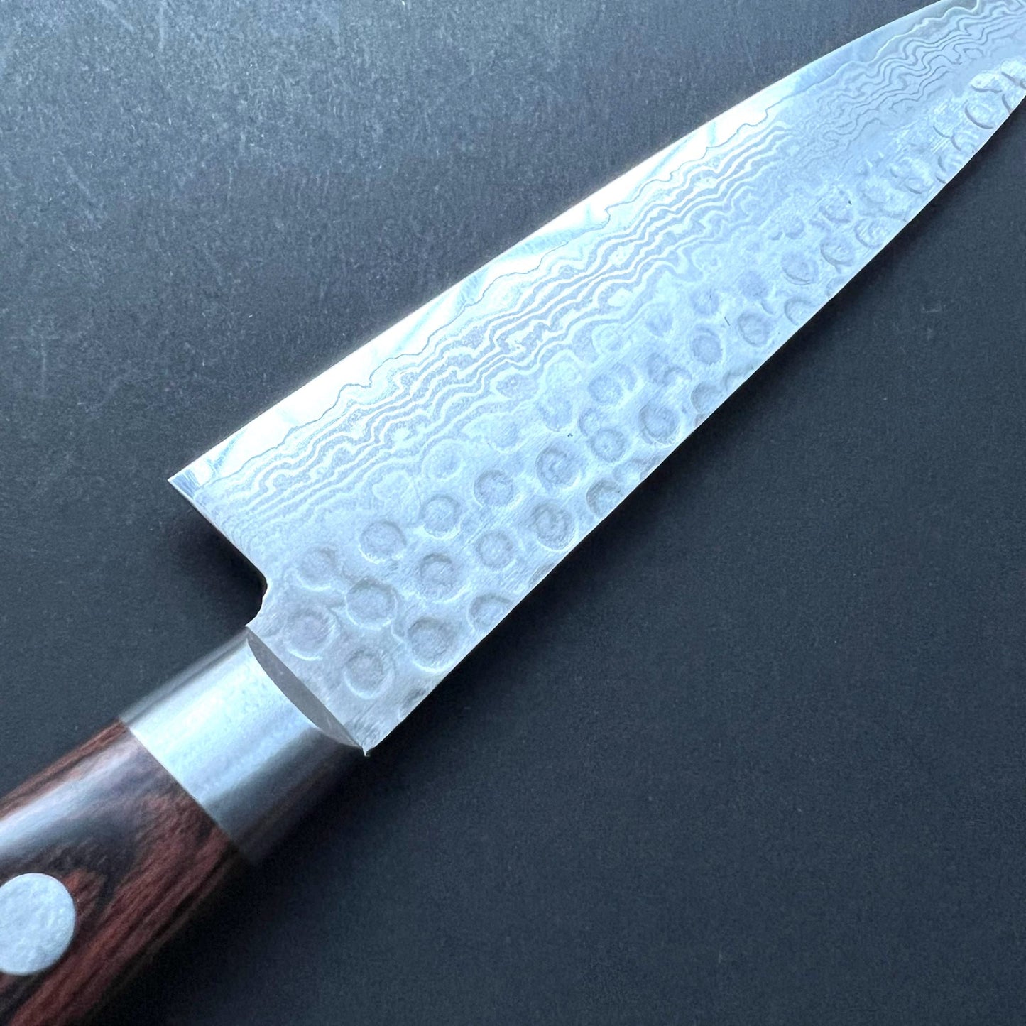 Pairing knife, VG10, damascus and tsuchime finish - Ohishi