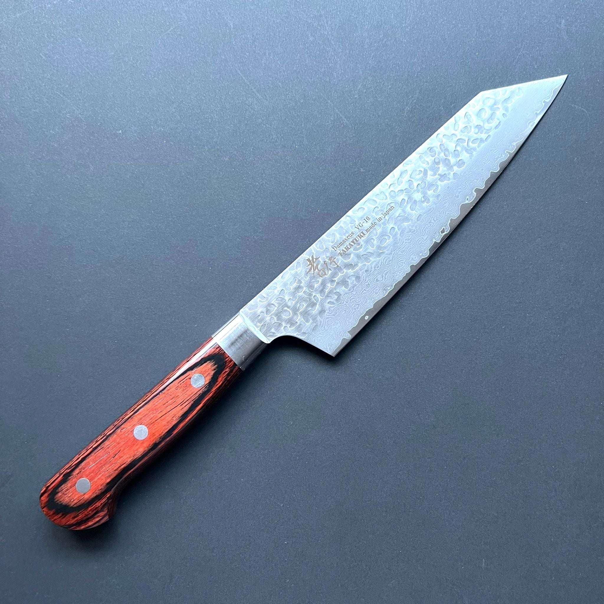Kengata Gyuto knife, VG10 stainless steel, Damascus Tsuchime finish - Sakai Takayuki