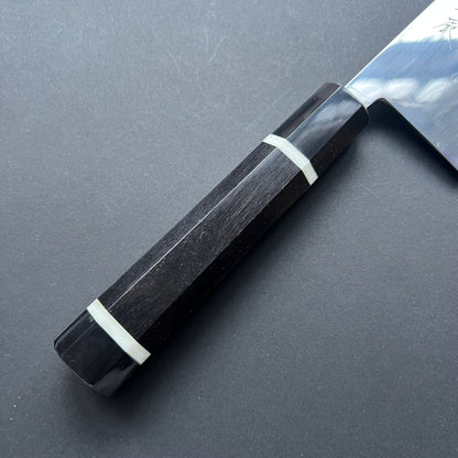Honyaki Nakiri knife, Shirogami 2 Carbon steel, mirror polish finish - Ikeda