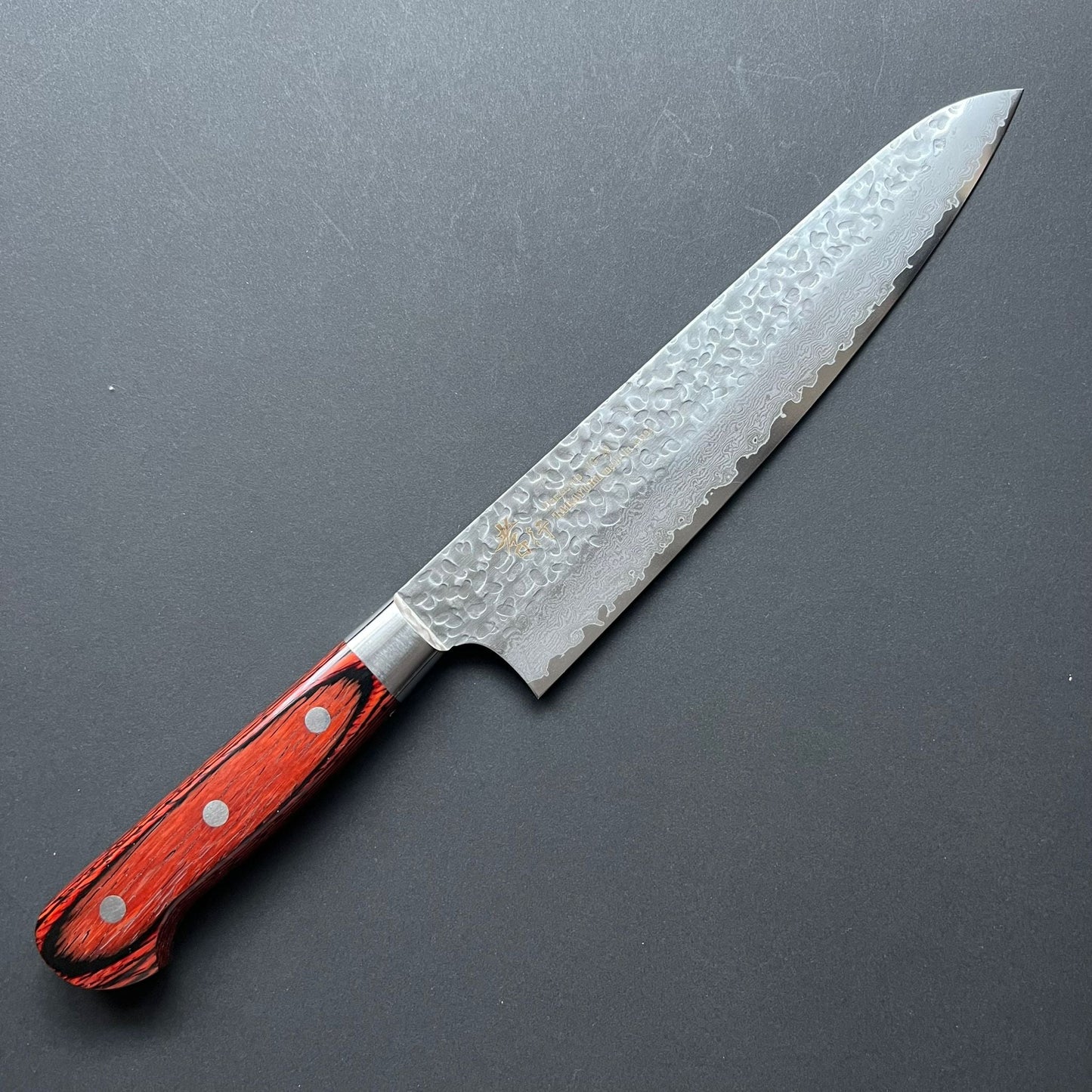 Gyuto knife, VG10 stainless steel, Damascus Tsuchime finish - Sakai Takayuki