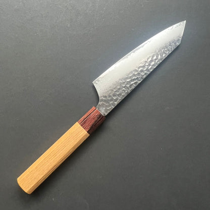 Kengata Santoku knife, VG10 stainless steel, Damascus Tsuchime finish, Wa handle - Sakai Takayuki