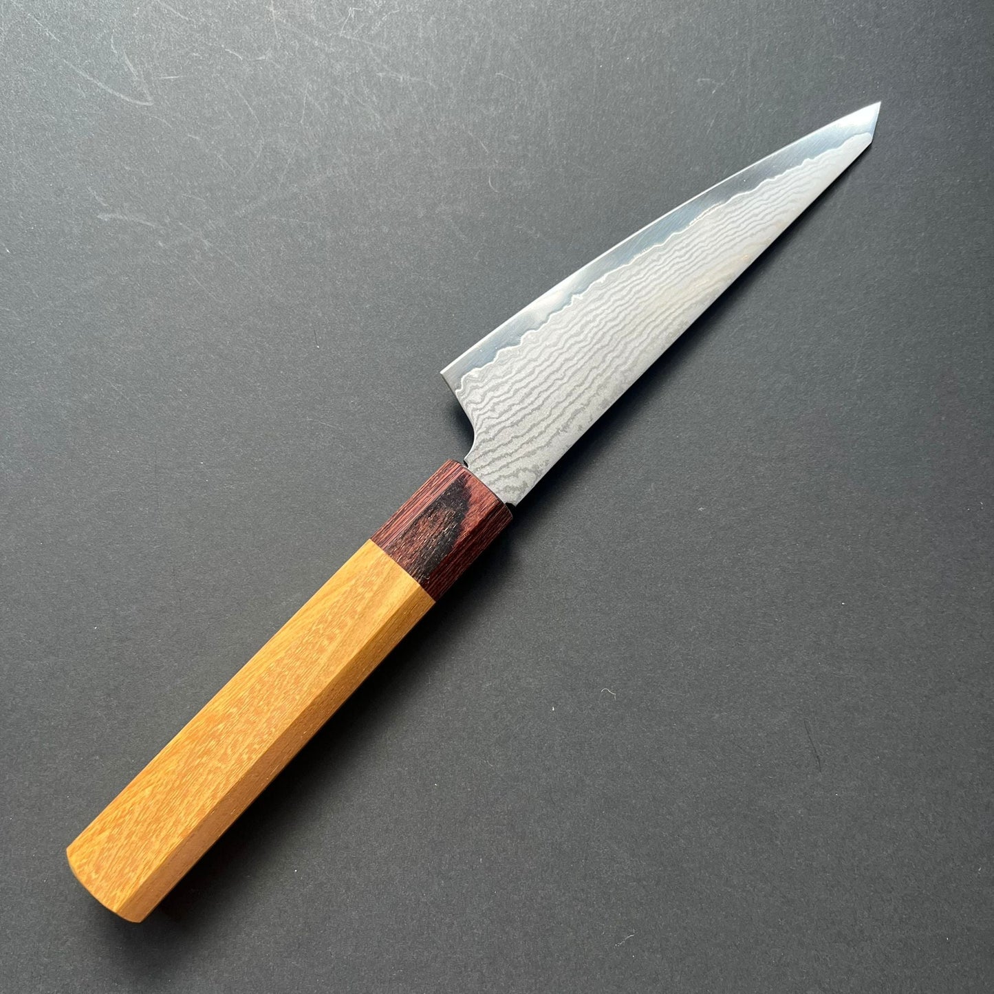 Honesuki knife, VG10 stainless steel, Damascus Tsuchime finish, Wa handle - Sakai Takayuki