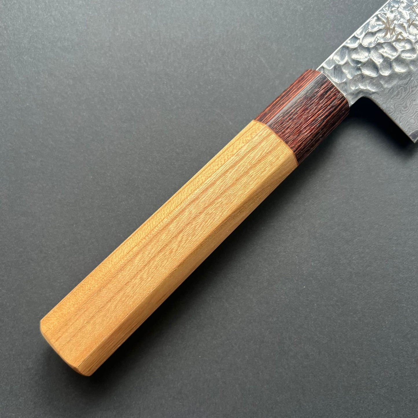 Santoku knife, VG10 stainless steel, Damascus Tsuchime finish, Wa handle - Sakai Takayuki