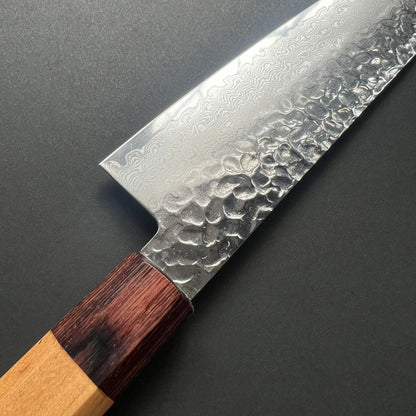 Santoku knife, VG10 stainless steel, Damascus Tsuchime finish, Wa handle - Sakai Takayuki