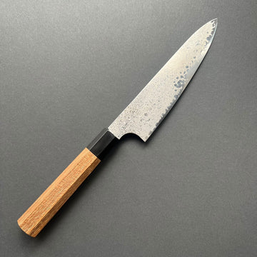 Petty knife, Ginsan with Stainless Steel cladding, Damascus finish, Ginyo range - Hatsukokoro