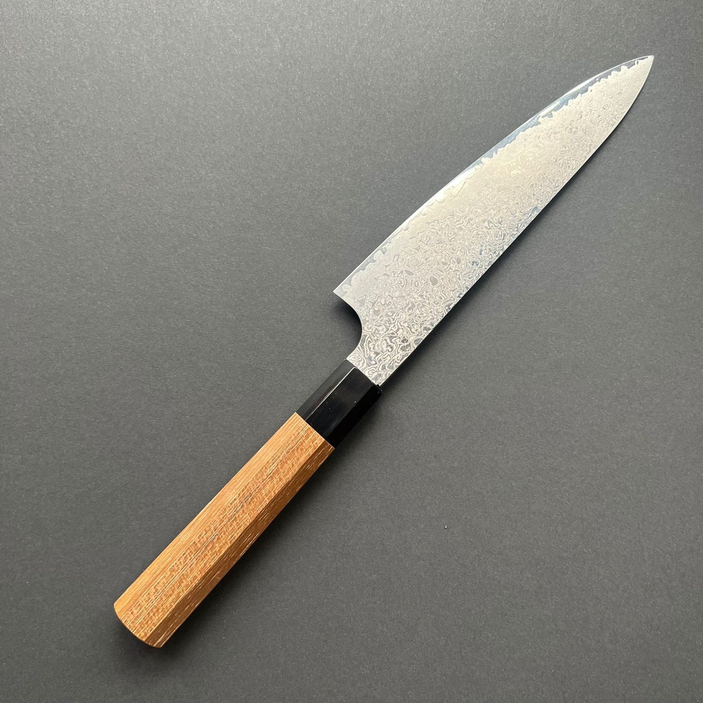 Petty knife, Ginsan with Stainless Steel cladding, Damascus finish, Ginyo range - Hatsukokoro