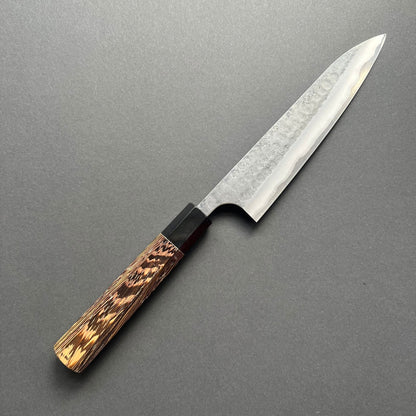 Pairing knife, Aogami Super with Stainless Steel cladding, kurouchi and tsuchime finish - Anryu Hamono