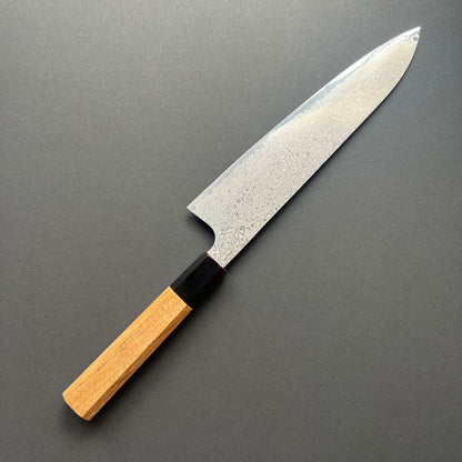 Gyuto knife, Ginsan with Stainless Steel cladding, Damascus finish, Ginyo range - Hatsukokoro