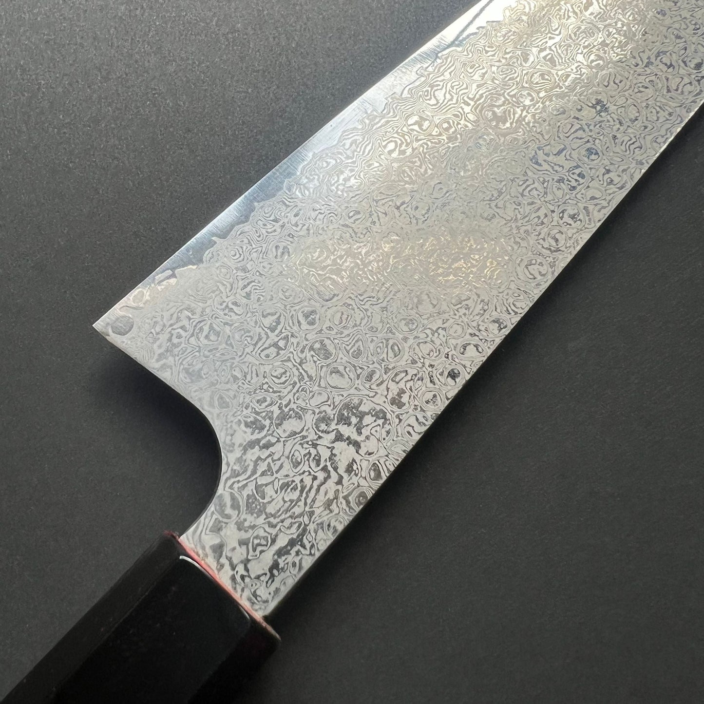 Gyuto knife, Ginsan with Stainless Steel cladding, Damascus finish, Ginyo range - Hatsukokoro