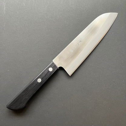 Santoku knife, HAP40 powder steel, western handle, polished finish - Gihei