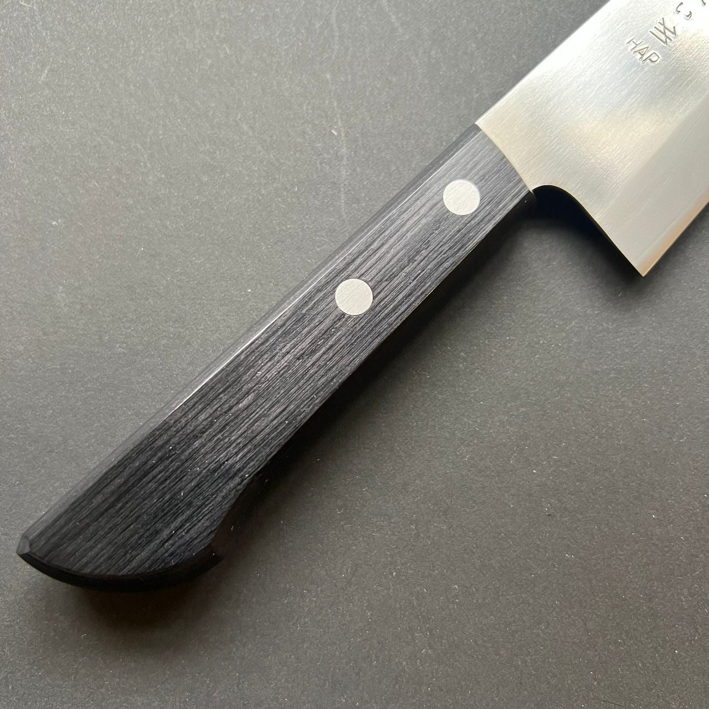Santoku knife, HAP40 powder steel, western handle, polished finish - Gihei