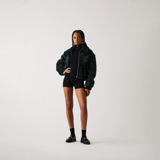 Kith Women Lennox Panelled Shearling Bomber - Machine