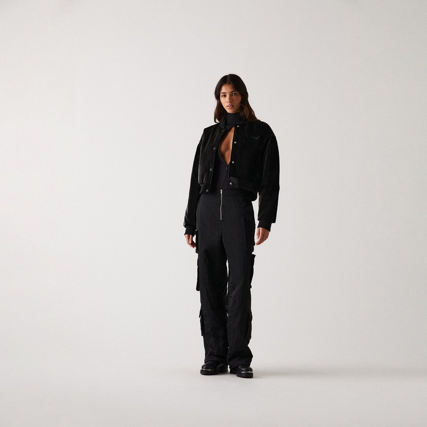 Kith Women Landry II Cropped Bomber - Black