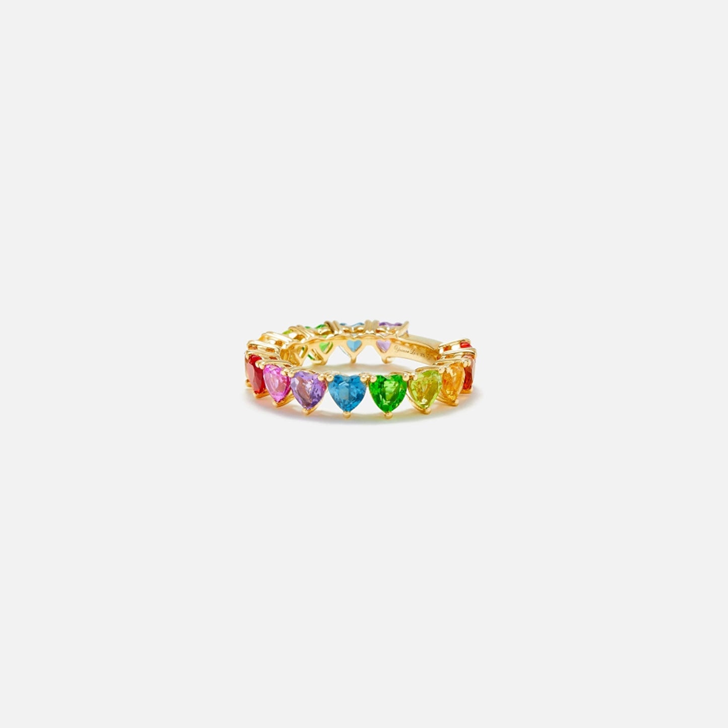 Yvonne Leon L Amour Mini Alliance Ring - Yellow Gold / Multi