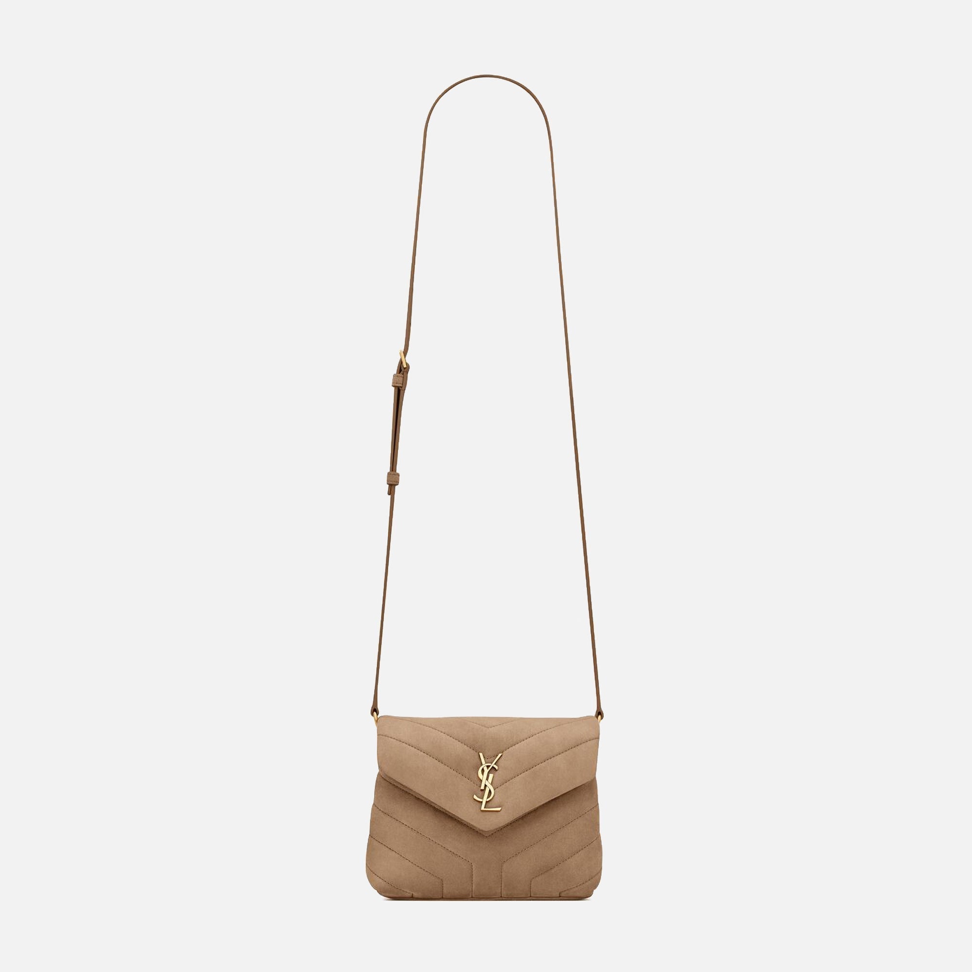 Saint Laurent YSL Minibag Mono With Suede - Taupe