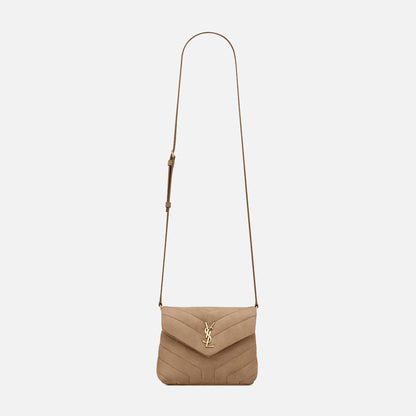 Saint Laurent YSL Minibag Mono With Suede - Taupe