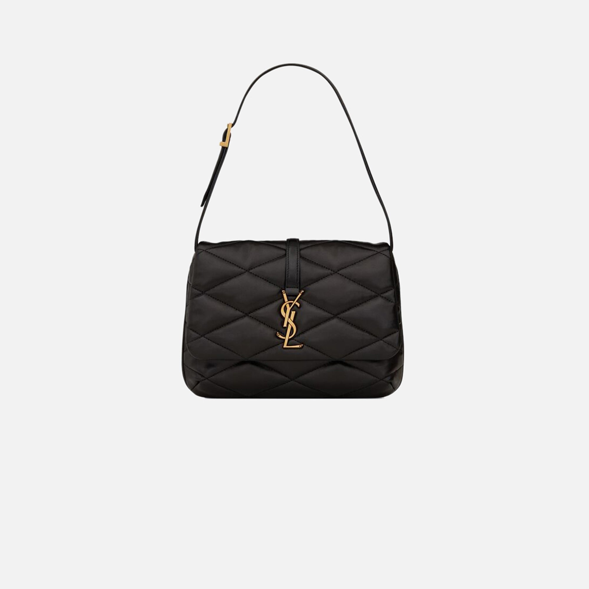 Saint Laurent YSL Matelasse Shoulder Bag - Black