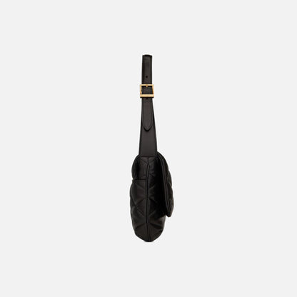 Saint Laurent YSL Matelasse Shoulder Bag - Black