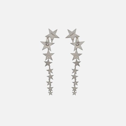 Saint Laurent Falling Star Long Earrings - Silver