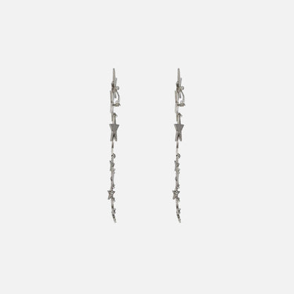 Saint Laurent Falling Star Long Earrings - Silver