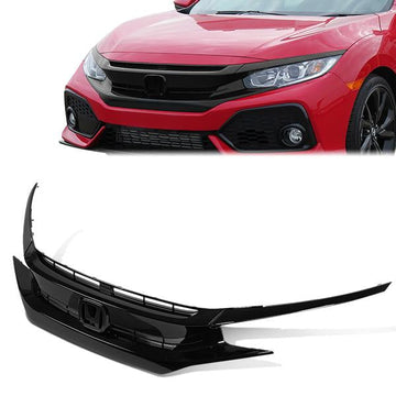 16-18 Honda Civic Coupe Sedan /-21 Si Hatchback Type R OE Style Front Grille - Gloss Mesh