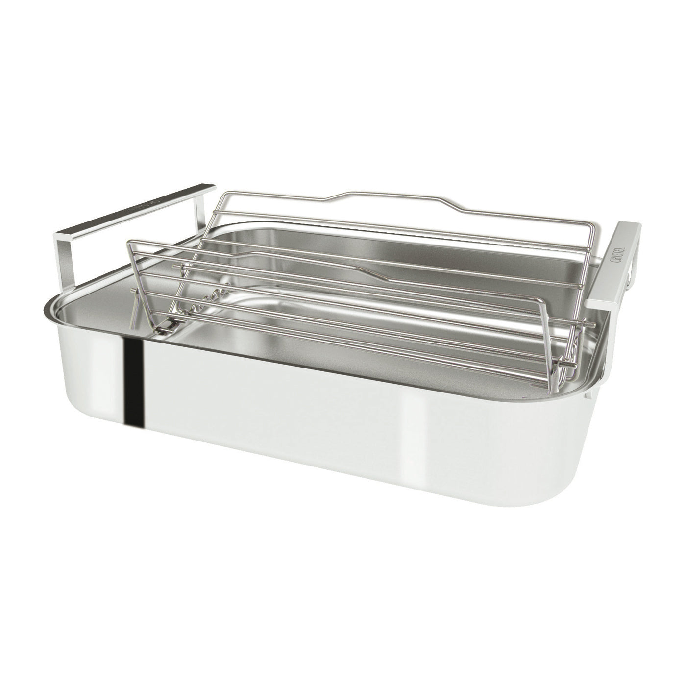 Cristel 3-ply Stainless Steel Roaster - 16" x 12" x 3"