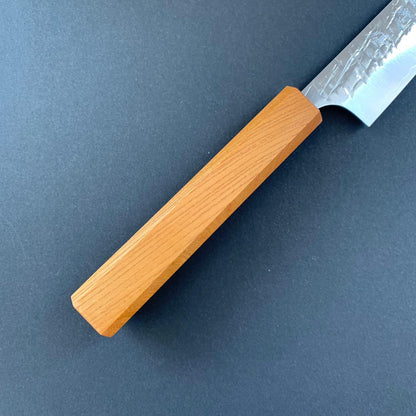 Petty knife, Cobalt special powder steel, tsuchime finish, mono keyaki handle - Yu Kurosaki