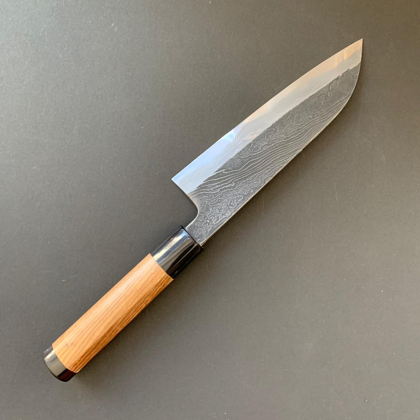Santoku knife, Shirogami 2, Unryu Range Damascus finish - Tsukasa Hinoura