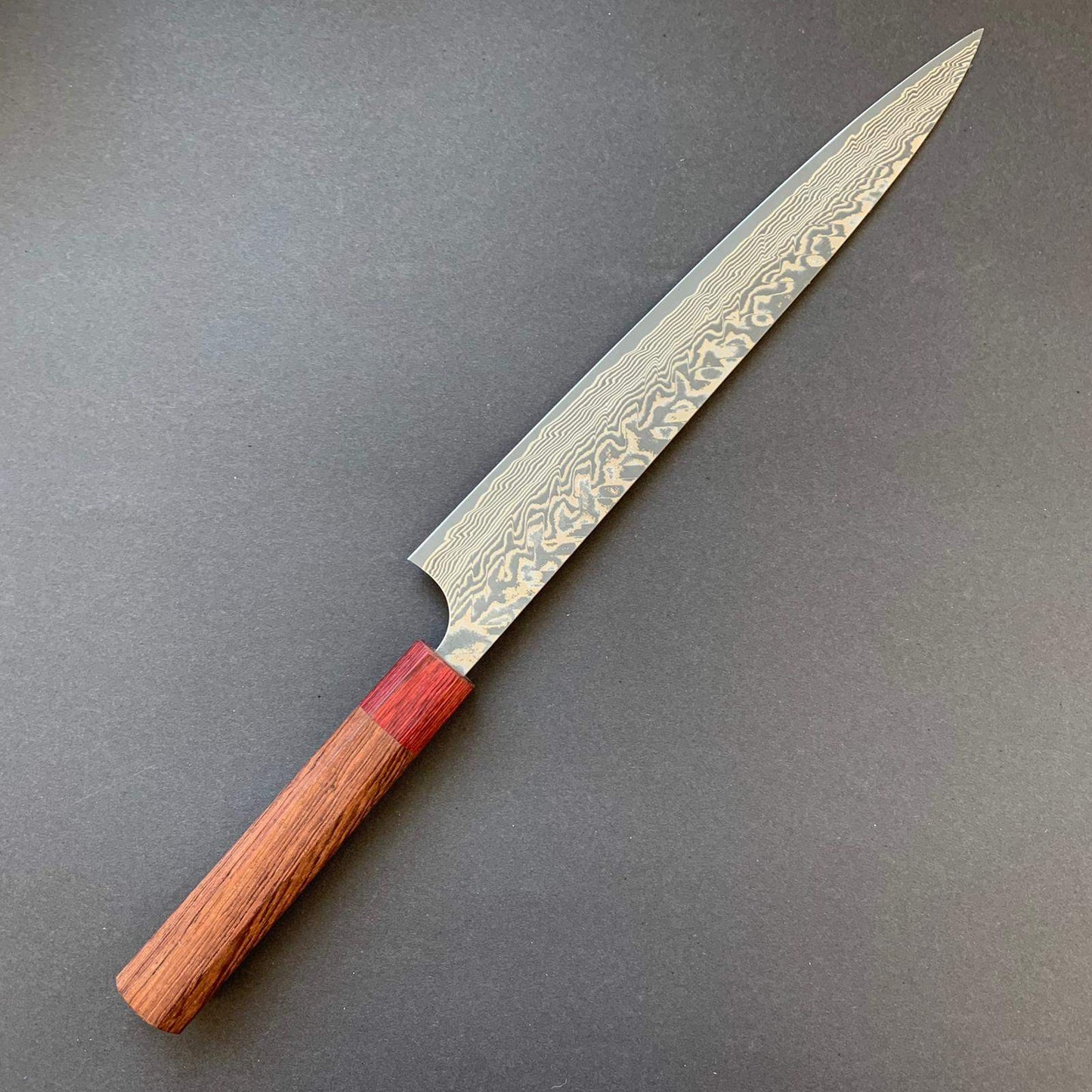 Sujihiki knife, SG2 powder steel, damascus finish - Kato