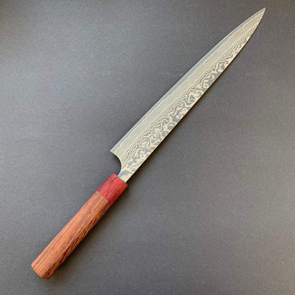 Sujihiki knife, SG2 powder steel, damascus finish - Kato