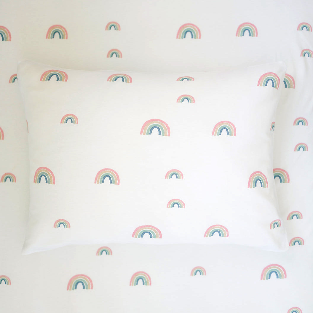Ecolino® Pillowcase, 100% Organic Cotton, 2 Pack, Navy Blue + Rainbow