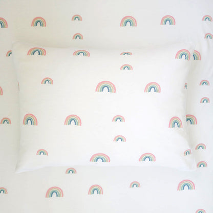 Ecolino® Pillowcase, 100% Organic Cotton, 2 Pack, Navy Blue + Rainbow