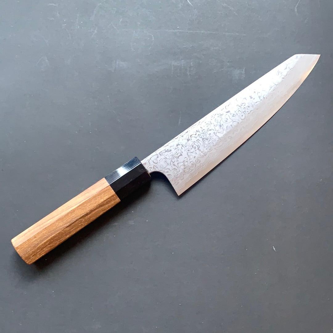 Single Bevel Kiritsuke knife, Aogami 2 carbon steel, Damascus finish - Yoshihiro Yauji
